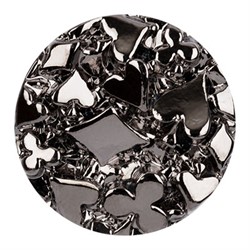 Пуговица металлическая (17 мм)  цвет: черный никель 1шт 