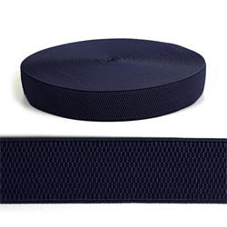 Лента эластичная 40 мм цвет: темно-синий 1м