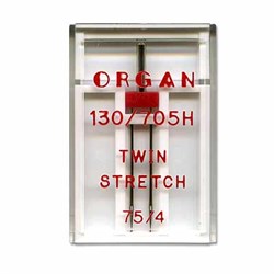 Игла для бытовых швейных машин двойная трикотаж &#39;ORGAN&#39;   75/4   в пенале