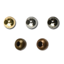 Бусины металлические 3,5 мм никель (уп. 50 шт) 