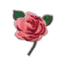 Термоаппликация "Розовая роза" 7*6 см 