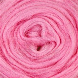 Полутонкая 100% шерсть для валяния 50 г цвет: светло-розовый