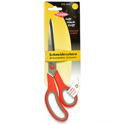 Ножницы  для шитья "Мягкий контакт" 25 см цв.красный/серый