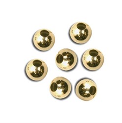 Бусины металлические 2,5 мм золото (уп. 50 шт)