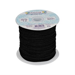Шнур для плетения 1.2 мм  041 черный 1 м 