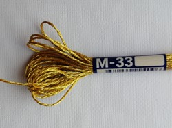 Мулине "Gamma" металлик M-33 темно-золотой 1 шт.