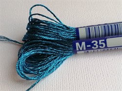 Мулине "Gamma" металлик М-35 аквамарин 1 шт.  