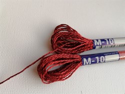 Мулине "Gamma" металлик М-10 красный  1 шт. 