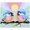 Рисунок на канве "Две птички" 28х37 см "Матренин Посад"  - фото 103099
