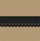 Лента эластичная с абажурным зиг-загом 10 мм черная 1м    - фото 103437