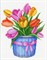Рисунок на канве  "Тюльпаны"  20*26см - фото 105596