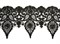 Кружево свадебное (на органзе) с пайетками 160 мм цвет черный  1 м  - фото 79176