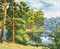 Рисунок на канве "Озеро в лесу"  "Матренин Посад" 0604-1  - фото 85056