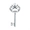 Подвеска  "Ключ"  античное серебро - фото 88101