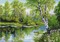 Рисунок на канве "Березы у озера" 37 см х 49 см  "Матренин Посад"  - фото 95075