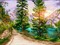 Рисунок на канве  "Шорох листьев"  37х49 см  "Матренин Посад" - фото 97721