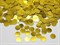 Пайетки круглые со смещенным центром &quot;металлик&quot; 8 мм цвет: золото  1 п.